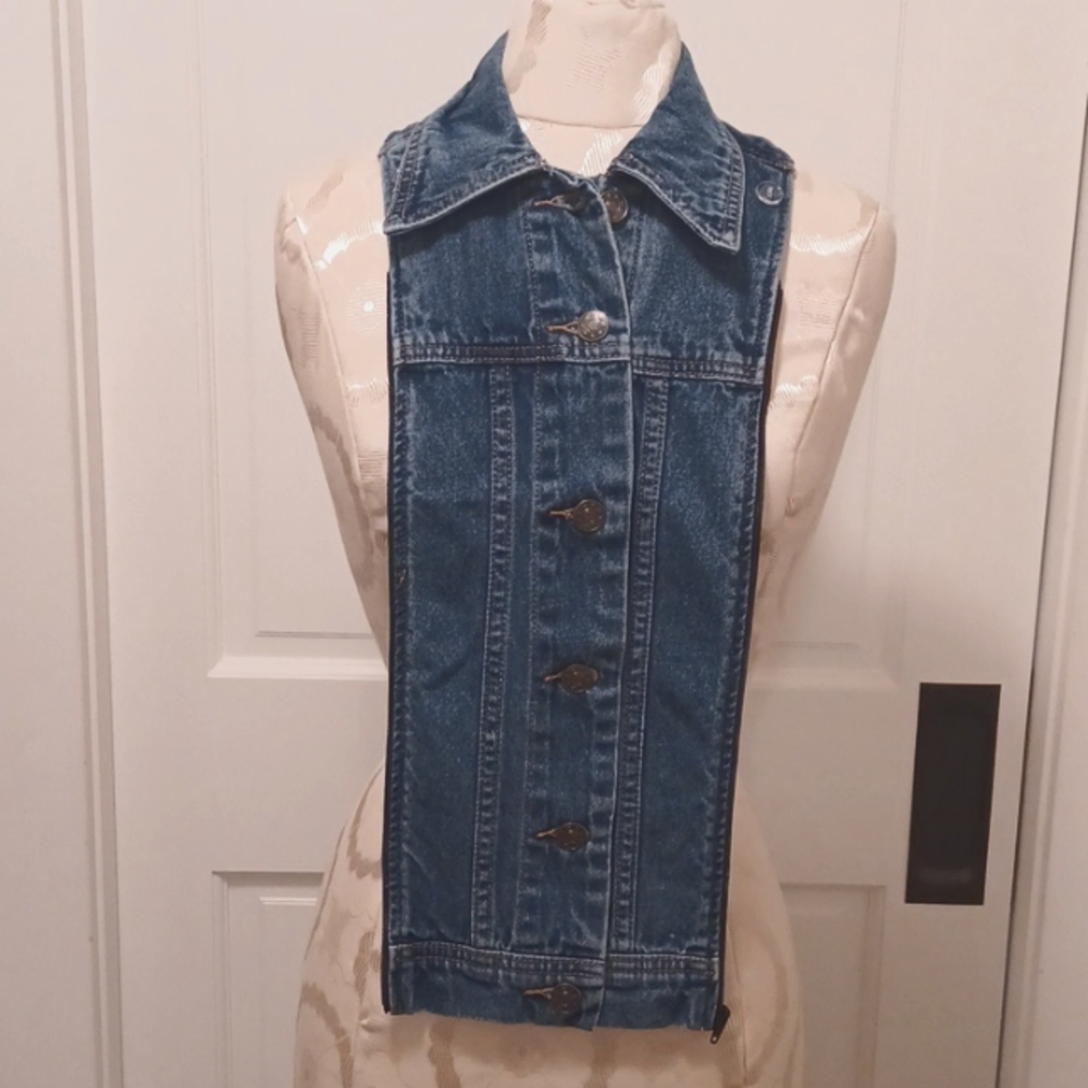 Veronica Beard Slate Blue Denim Dickey Insert 0-14